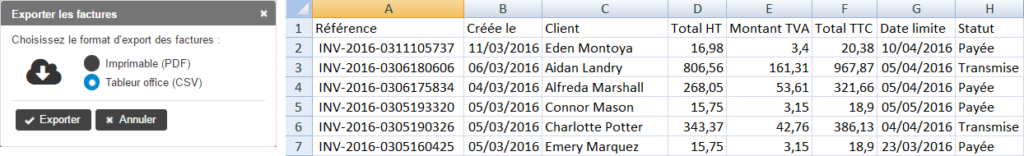 logiciels sur-mesure export office