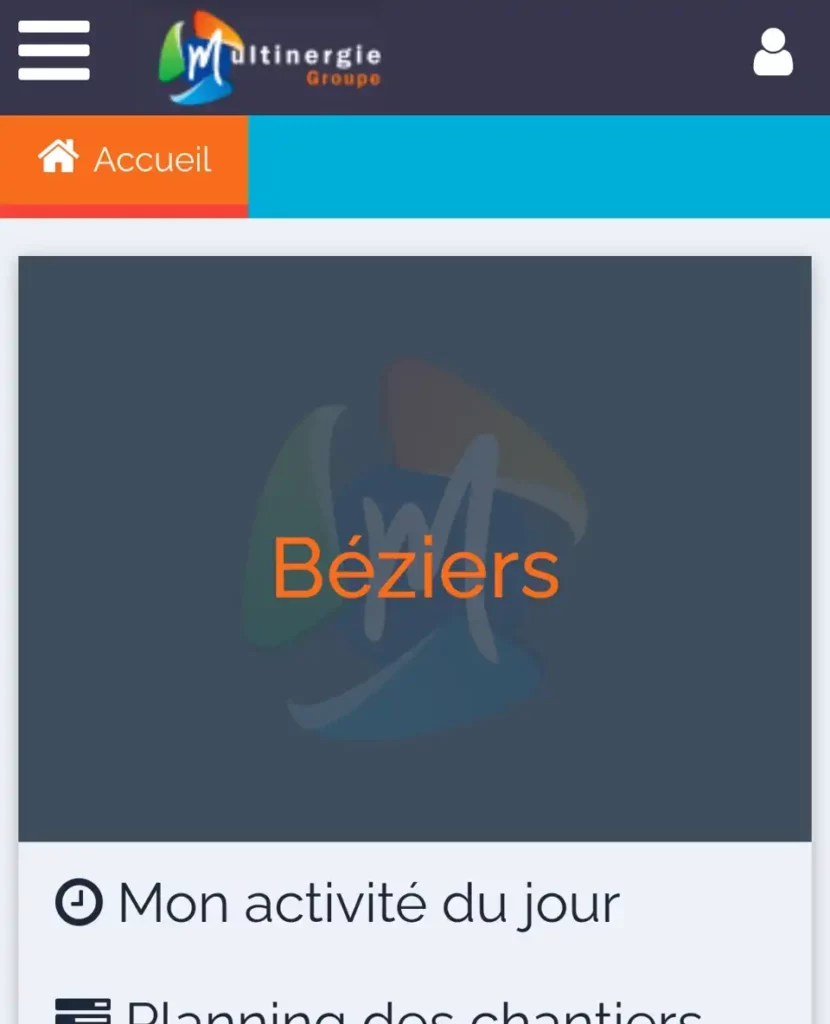 Application saisie activité technicien